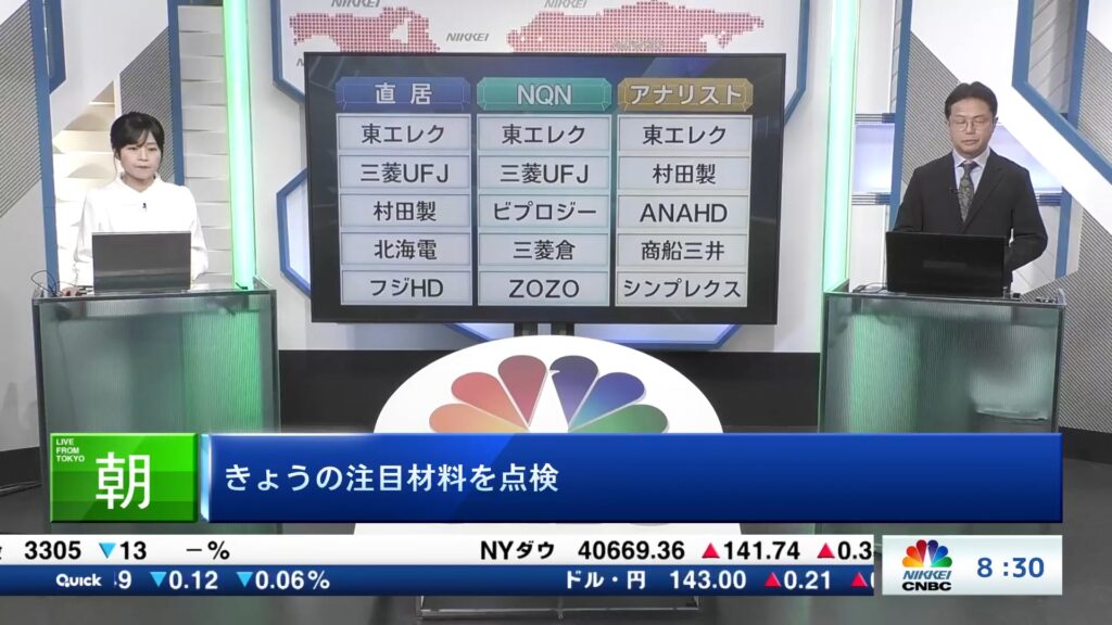 きょうの注目15銘柄　東エレク、三菱UFJ、村田製など