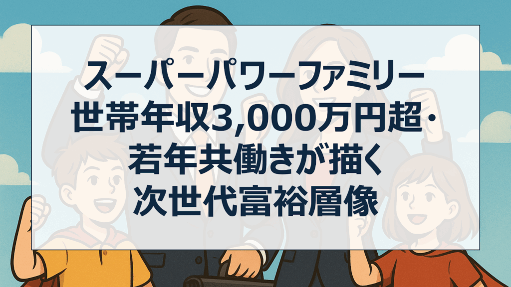 スーパーパワーファミリー 世帯年収3,000万円超・若年共働きが描く次世代富裕層像