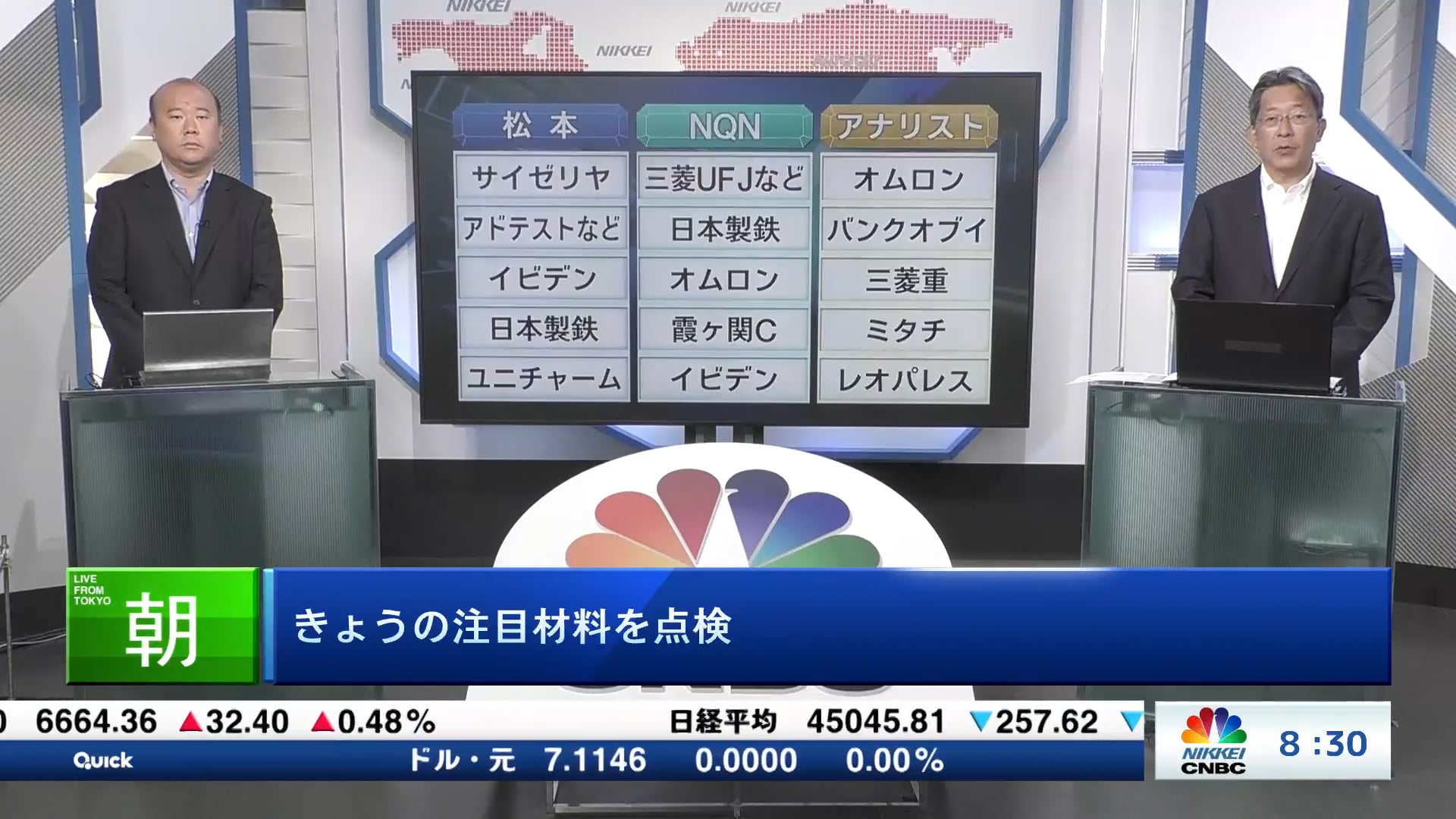 きょうの注目15銘柄　サイゼリヤ、三菱UFJ、オムロンなど