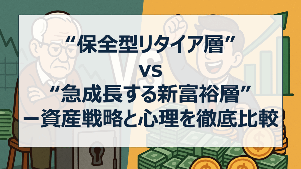 “保全型リタイア層” vs “急成長する新富裕層”資産戦略と心理を徹底比較