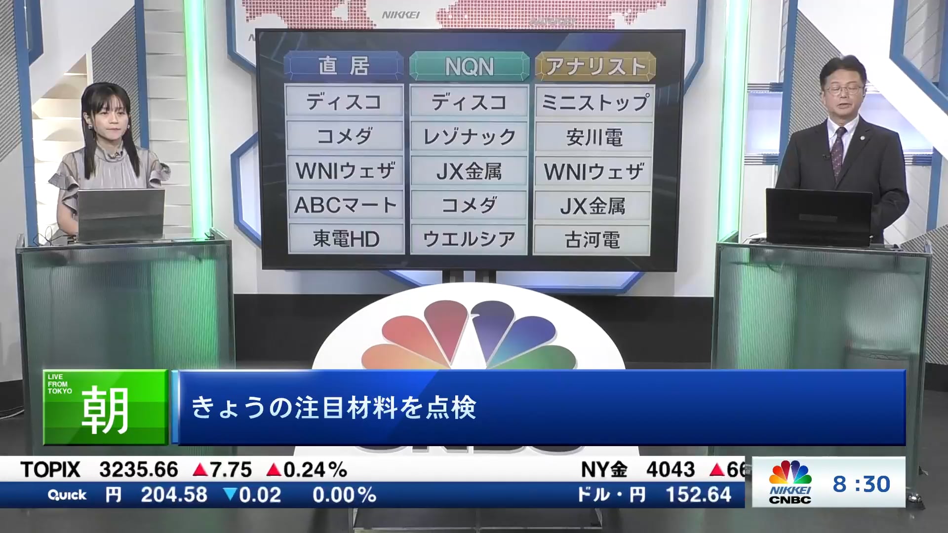 きょうの注目15銘柄　ディスコ、レゾナック、ミニストップなど