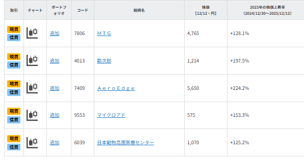 【銘柄一覧】 2025年活躍!2026年のテンバガー候補銘柄5選