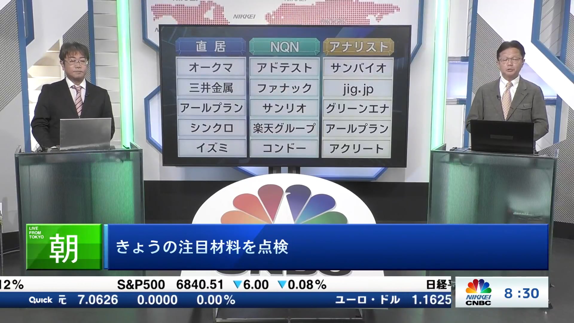 きょうの注目銘柄