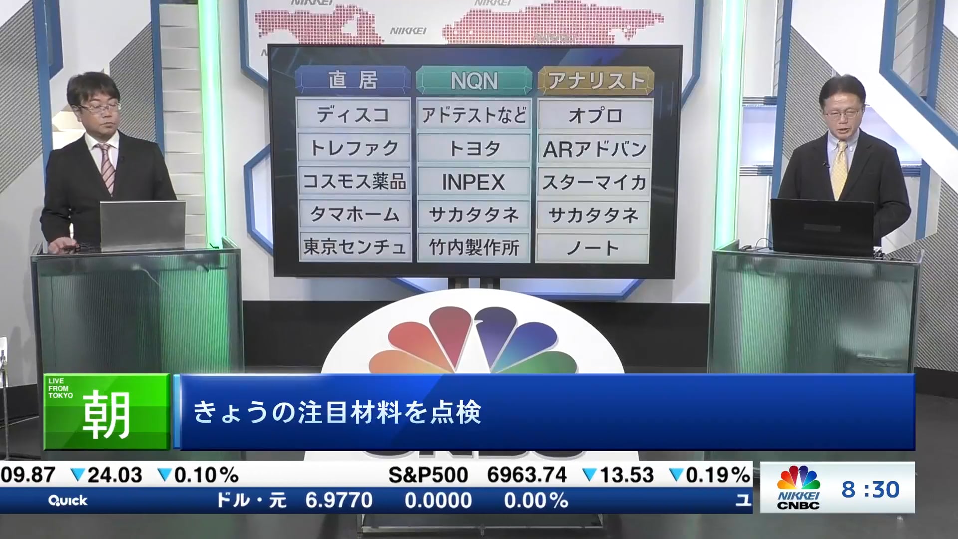 きょうの注目15銘柄　ディスコ、アドテスト、オプロなど