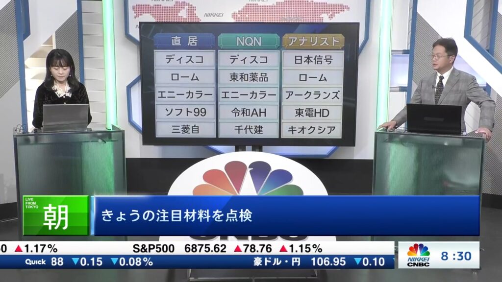 きょうの注目15銘柄　ディスコ、東和薬品、日本信号など