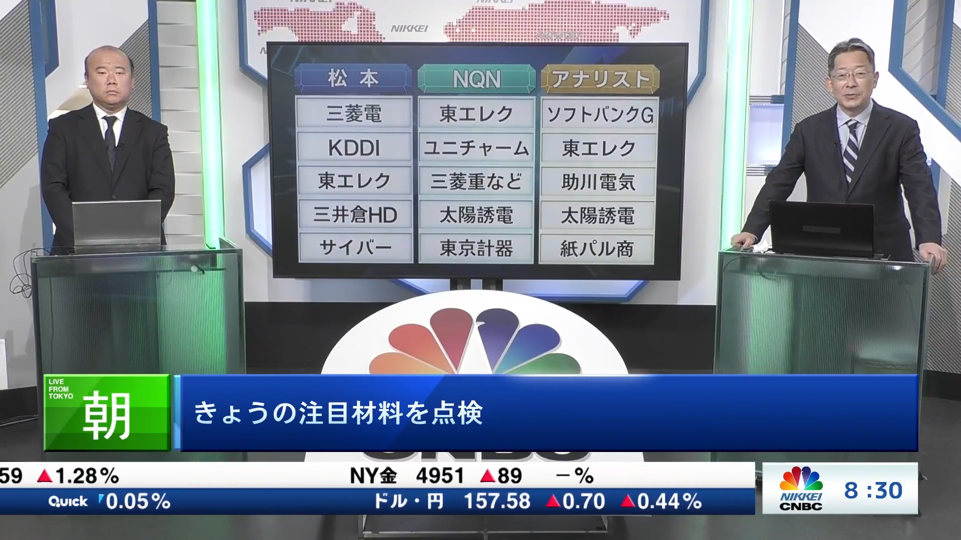 きょうの注目15銘柄　三菱電、東エレク、ソフトバンクGなど