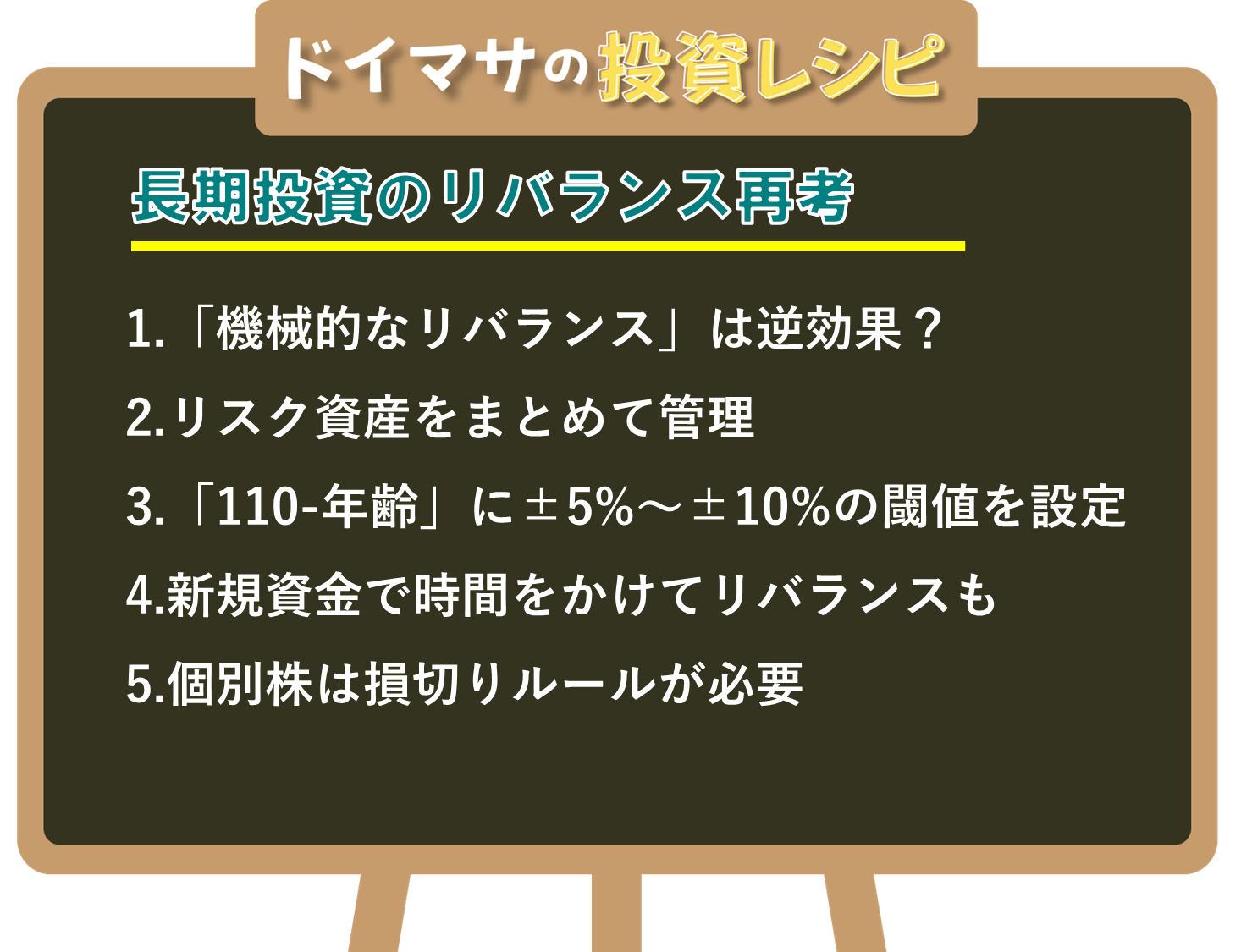 図表4　ドイマサの投資レシピ　長期投資のリバランス再考