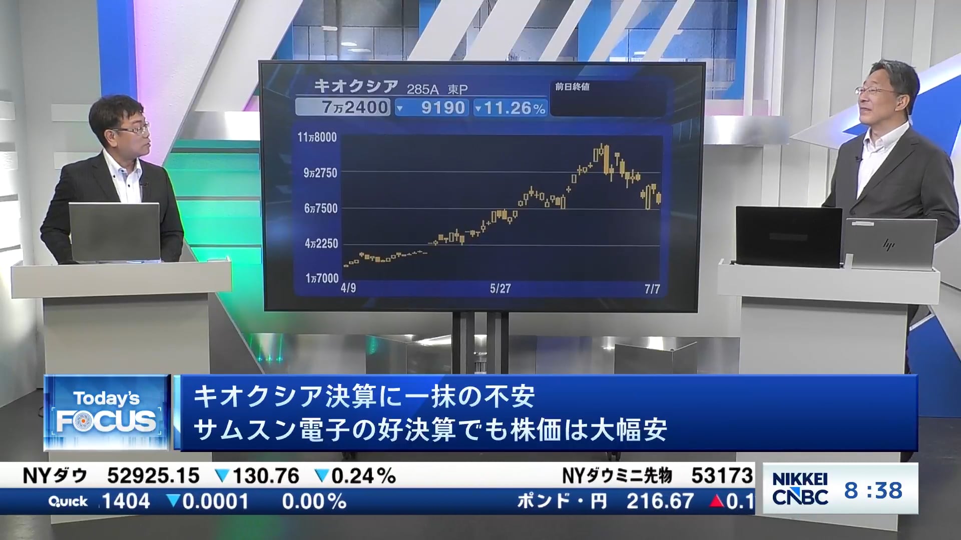 キオクシア決算に一抹の不安 サムスン電子の好決算でも株価は大幅安