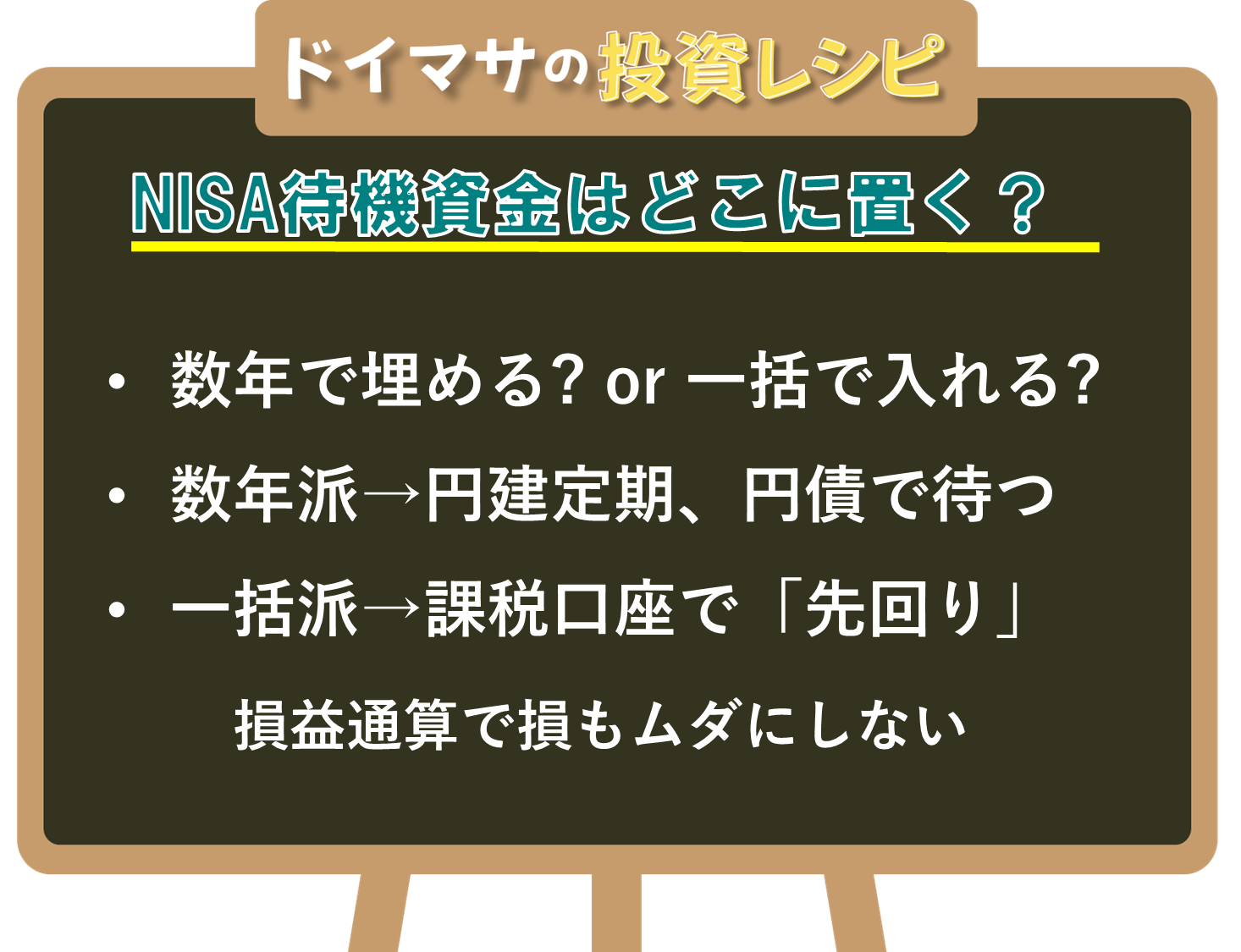 図表4　NISA待機資金はどこに置く？