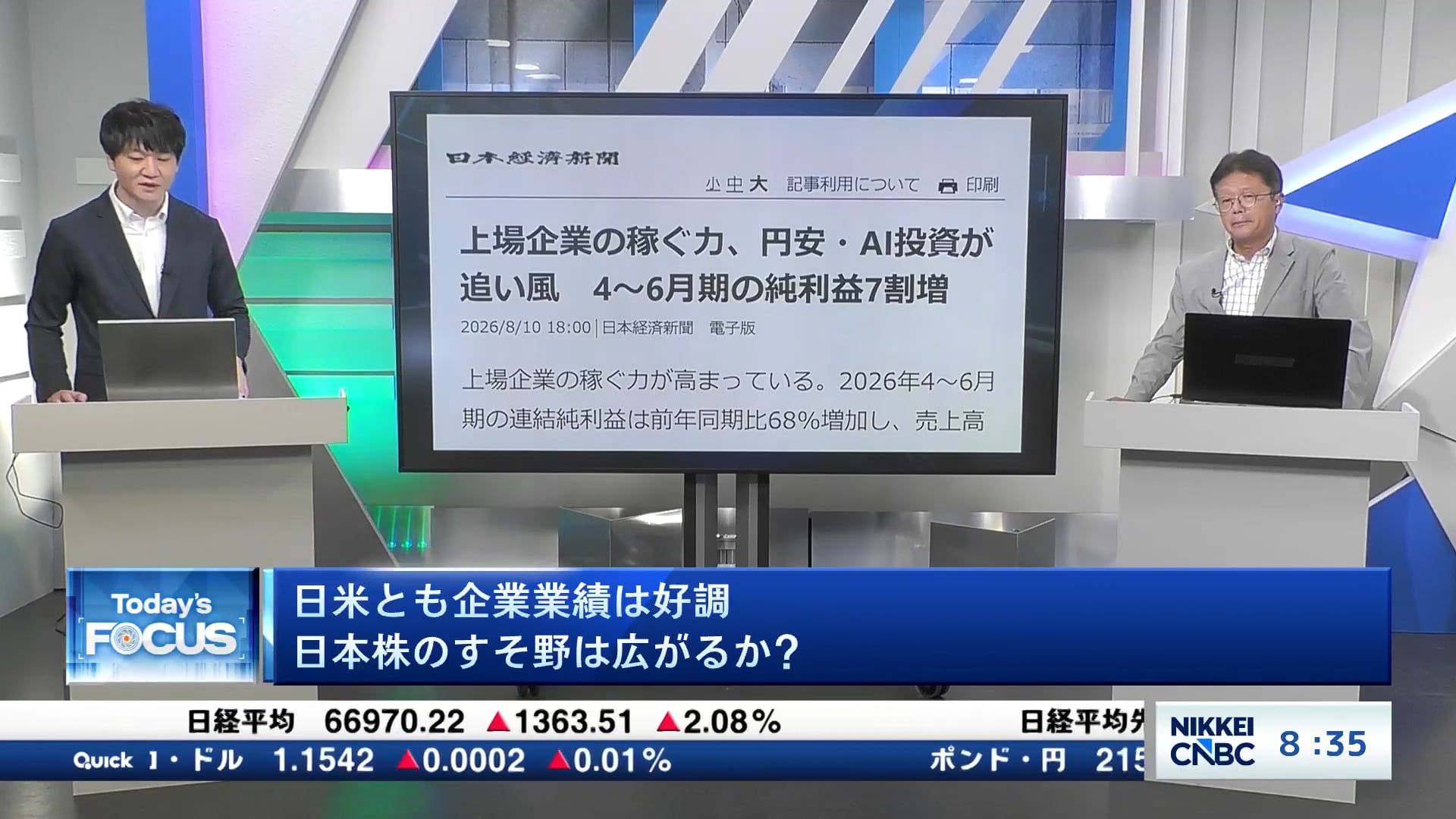 日米とも企業業績は好調、日本株のすそ野は広がるか？