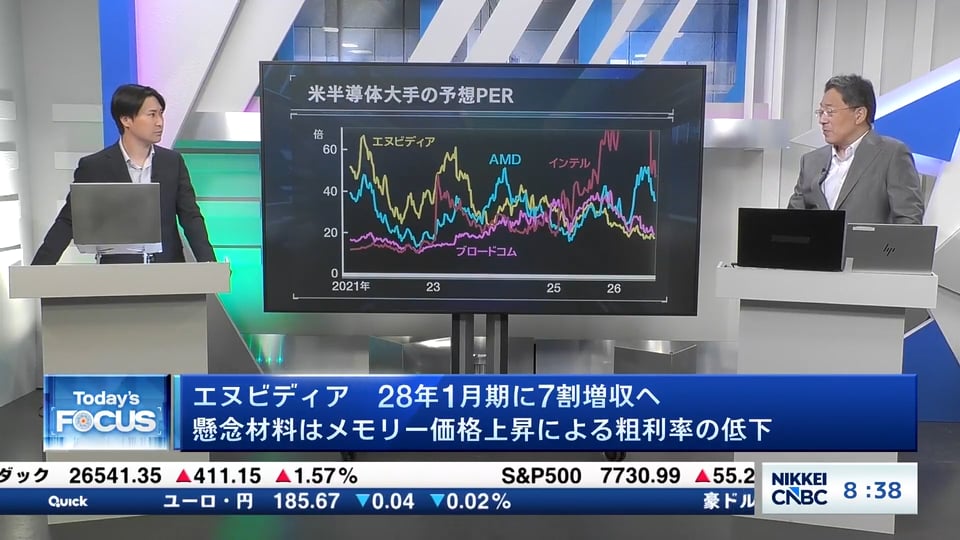 エヌビディア、28年1月期に7割増収へ　懸念材料はメモリー価格上昇による粗利率の低下